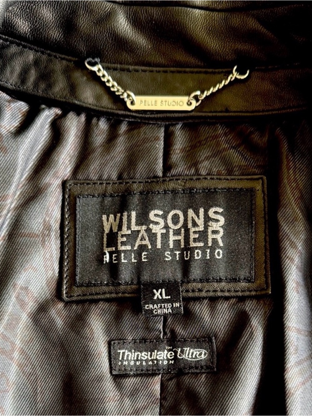 Wilsons Leather Black Leather Button-Front Coat - Picture 8 of 9